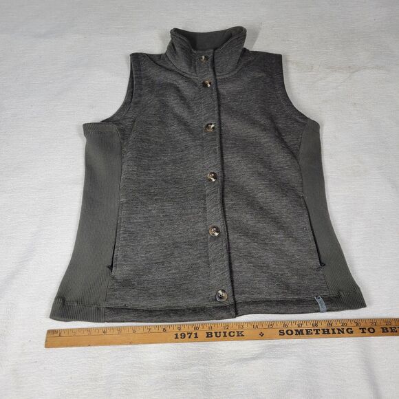Woolrich Vest Womens Size Large Gray Button Front Fleece Lined Fall Cold Preppy - Picture 3 of 16
